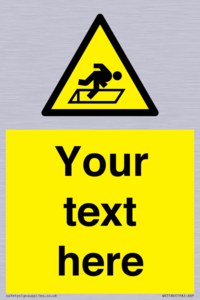 Custom Warning Hatch Sign